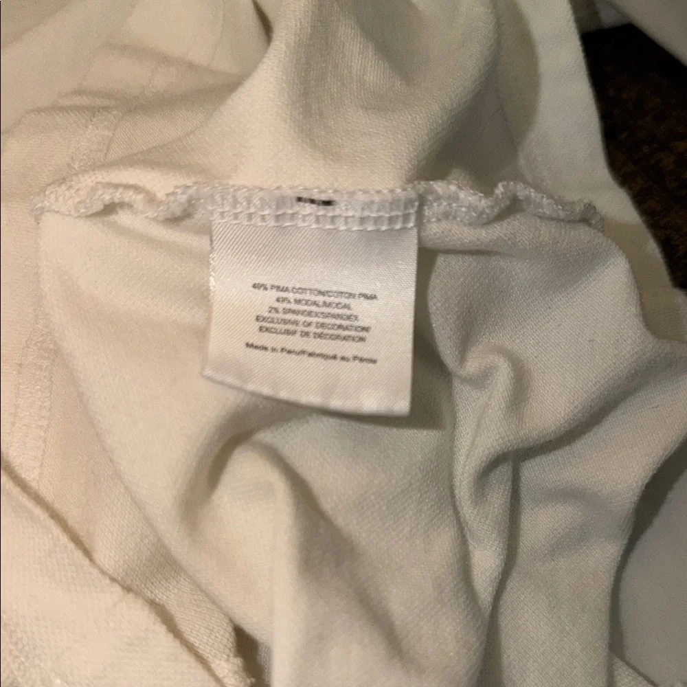Tory Burch Sz. S White Ruffle Placket Short-Sleeve Top